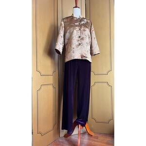 Vintage velvet pants in deep purple, size M